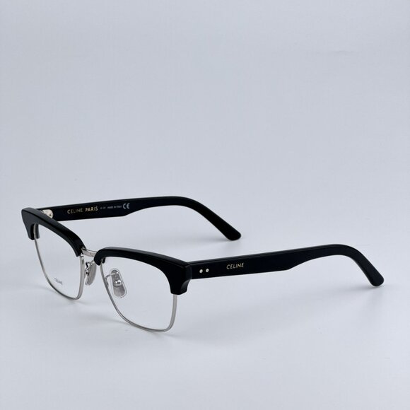 Celine CL50026U 016 BRAND NEW Eyeglasses Shiny Palladium Black Unisex Square - Picture 7 of 10